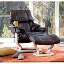 Stressless Reno Chair With Classic Base - Small - Batick Leather - With Footstool - thumbnail 1