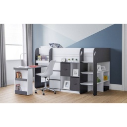 Julian Bowen Saturn Midsleeper Cabin Bed With Desk and Storage