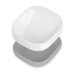 Joseph Joseph Slim Compact Soap Dish - WHITE/GREY - 7.1cm x 8.4cm x 3.6cm - thumbnail 4