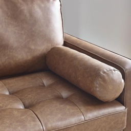 Julian Bowen Henley 3 Seater Sofa - Brown Faux Leather - thumbnail 6