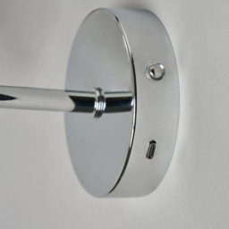 BHS USB-C Rechargeable Shaded Wall Light - Chrome - thumbnail 4