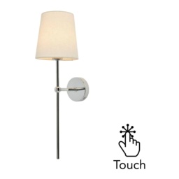 BHS USB-C Rechargeable Shaded Wall Light - Chrome - thumbnail 1