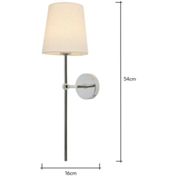 BHS USB-C Rechargeable Shaded Wall Light - Chrome - thumbnail 5
