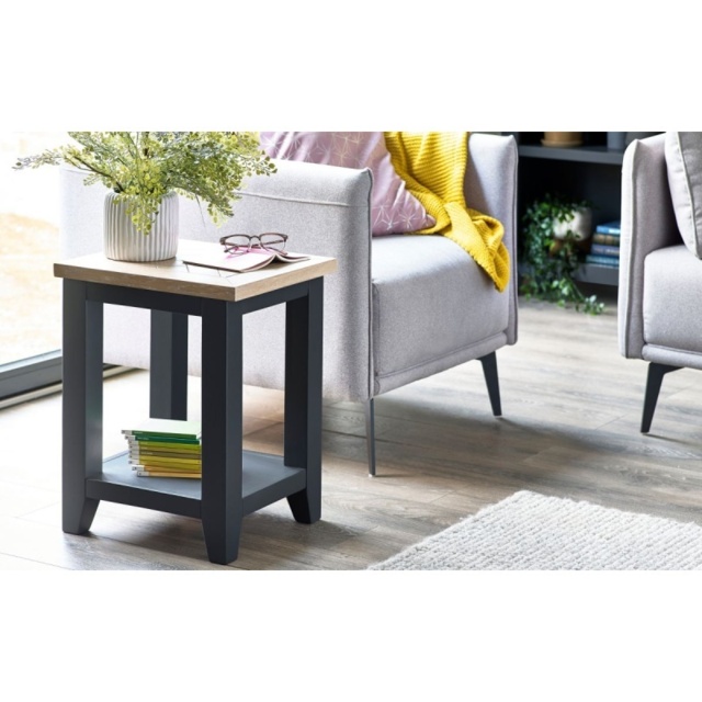 Julian Bowen Bordeaux Square Lamp Table - Dark Grey - image 1