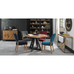 Vancouver Rustic Oak Circular Dining Table - thumbnail 3