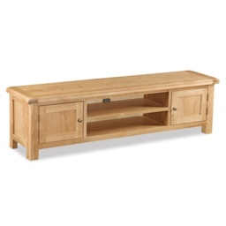Ascot Rustic Oak Large Low Line Media Stand - thumbnail 2