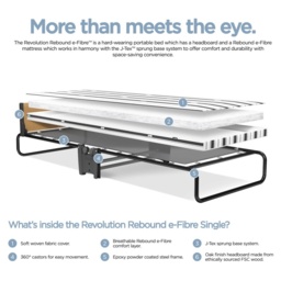 Jay-Be Revolution Folding Bed With Rebound e-Fibre Mattress - Single - thumbnail 3