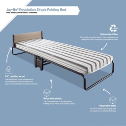 Jay-Be Revolution Folding Bed With Rebound e-Fibre Mattress - Single - thumbnail 4