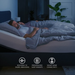 Tempur Ergo Smart Base Adjustable Bed - King - 150cm x 200cm - Stone - Vectra Headboard - thumbnail 6