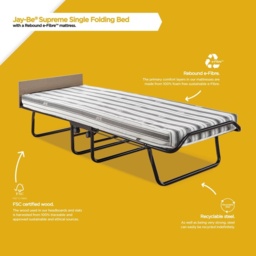 Jay-Be Supreme Automatic Folding Bed With Rebound e-Fibre Mattress - Single - thumbnail 6