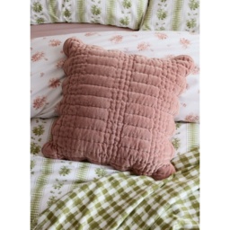 Laura Ashley Brady Scalloped Cushion - Old Rose - thumbnail 2