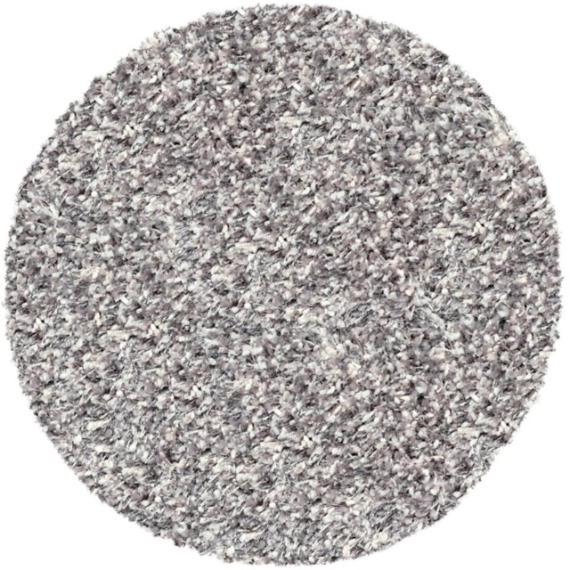 Mastercraft 039-001/6699 Twilight Shaggy Round Rug - White/Silver - 120cm Circle - image 1