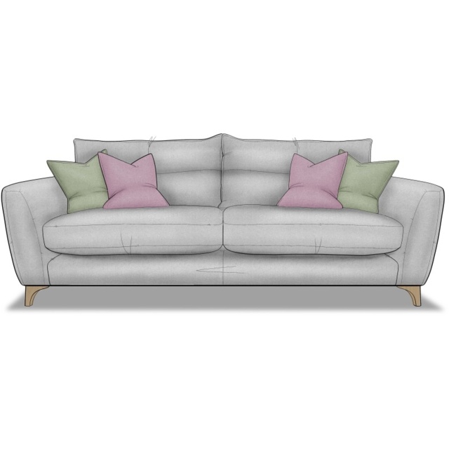 Cassie Extra Large 4 Seater Sofa in Fabric - Fabric Grade A - image 1