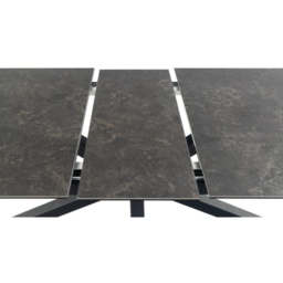 Heaven Extending 168cm/210 cm Dining Table - Black Ceramic With Matt Black Base - 200/240x100x76cm - thumbnail 3