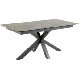 Heaven Extending 168cm/210 cm Dining Table - Black Ceramic With Matt Black Base - 200/240x100x76cm - thumbnail 5