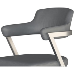 HND Freya Dining Chair - Cream PU Leather - Black - thumbnail 6