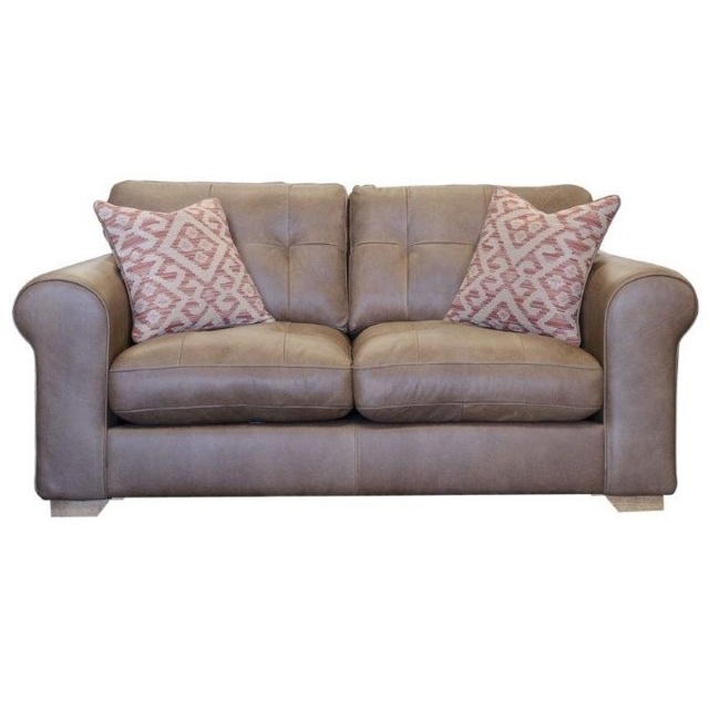 Darcy Small 2 Seater Leather Sofa - Leather Grade B - image 1