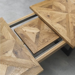 Vancouver Rustic Oak 4-6 Seater Dining Table - thumbnail 5