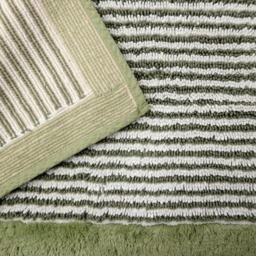 Christy Portobello Stripe Cotton Bath Mat - Sage - thumbnail 4
