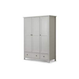 Julian Bowen Maine 3 Door Combination Wardrobe - Surf White - thumbnail 3