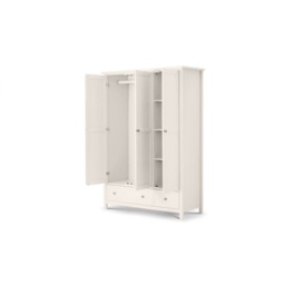Julian Bowen Maine 3 Door Combination Wardrobe - Surf White
