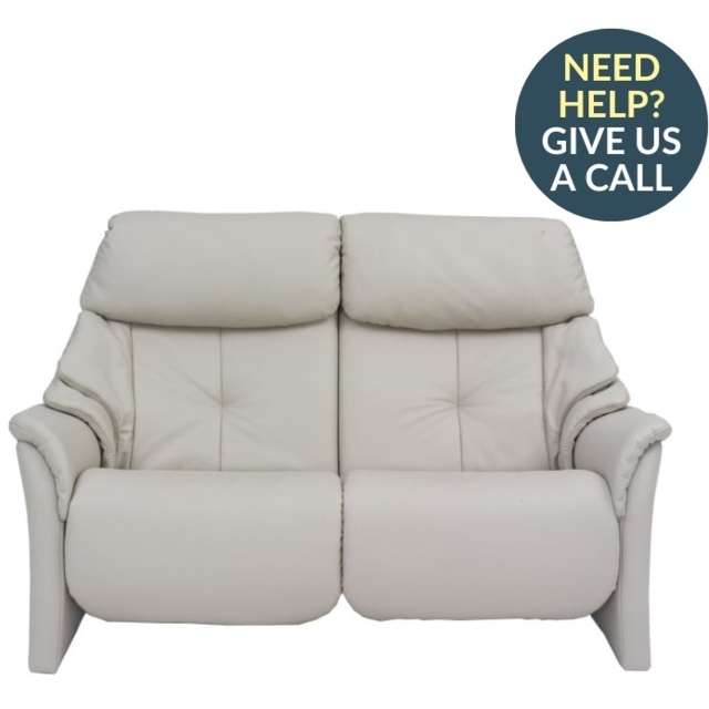 Himolla Chester Fixed 2 Seater Sofa - Leather L31 - Aluminium Feet - image 1