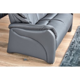 Himolla Chester Fixed 2 Seater Sofa - Leather L31 - Aluminium Feet - thumbnail 4