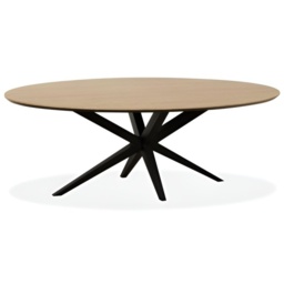 Amsterdam Oval Extending Dining Table - L 200-257cm x W 102cm - Group 4