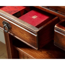 Wood Bros Old Charm Low Open Bookcase With Drawers OC2792 - Classic Finish - thumbnail 5