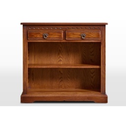 Wood Bros Old Charm Low Open Bookcase With Drawers OC2792 - Classic Finish - thumbnail 4