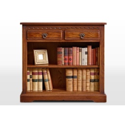 Wood Bros Old Charm Low Open Bookcase With Drawers OC2792 - Classic Finish - thumbnail 2