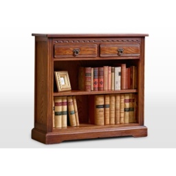 Wood Bros Old Charm Low Open Bookcase With Drawers OC2792 - Classic Finish - thumbnail 1