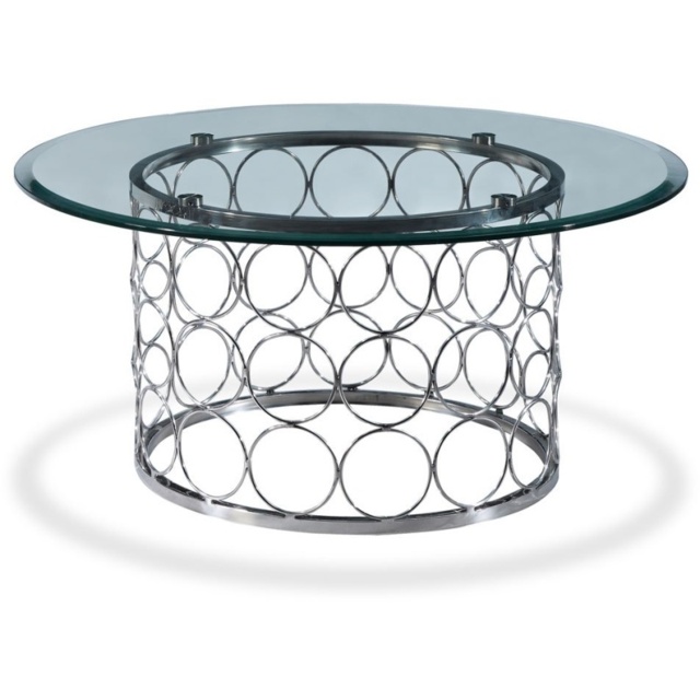 Bacall Round Glass Coffee Table