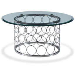 Bacall Round Glass Coffee Table