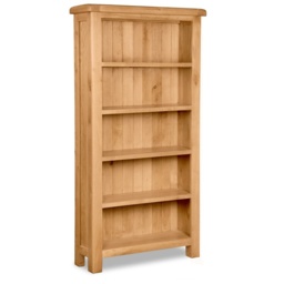 Ascot Rustic Oak Large Bookcase - thumbnail 2
