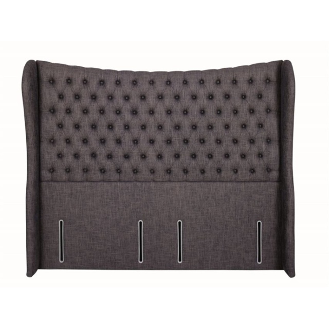 Hypnos Elizabeth Winged Euro Wide Headboard - 180cm Super King - Premium Fabric - image 1