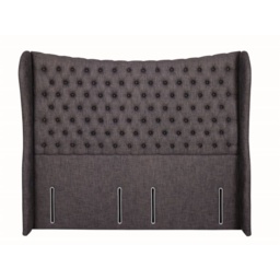 Hypnos Elizabeth Winged Euro Wide Headboard - 180cm Super King - Premium Fabric