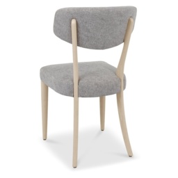 Delta Scandi Oak Upholstered Back Dining Chair - Grey Lotus Fabric Pair - thumbnail 4