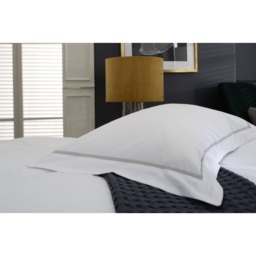 The Lyndon Company Hampstead Duvet Set - White/Silver - King - thumbnail 4