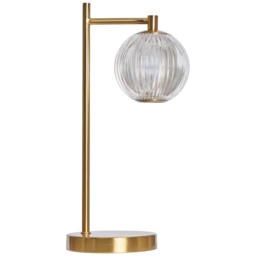 BHS Rimi Acrylic Ball Table Lamp - Brass - thumbnail 2