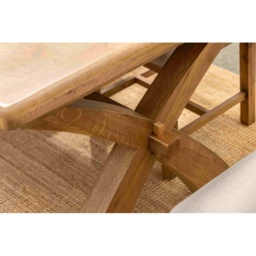 Juniper Cross-Leg Extending Dining Table 150cm-200cm - Smoked Oak - thumbnail 4