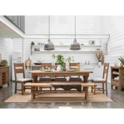 Juniper Cross-Leg Extending Dining Table 150cm-200cm - Smoked Oak - thumbnail 5