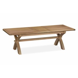 Juniper Cross-Leg Extending Dining Table 150cm-200cm - Smoked Oak - thumbnail 2