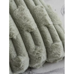 Bianca Carved Faux Fur Filled Cushion 50cm - Sage - thumbnail 2