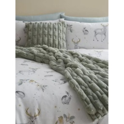 Bianca Carved Faux Fur Filled Cushion 50cm - Sage - thumbnail 3