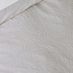 Catherine Lansfield Corded Leaves Duvet Set - Champagne - Super King - thumbnail 3