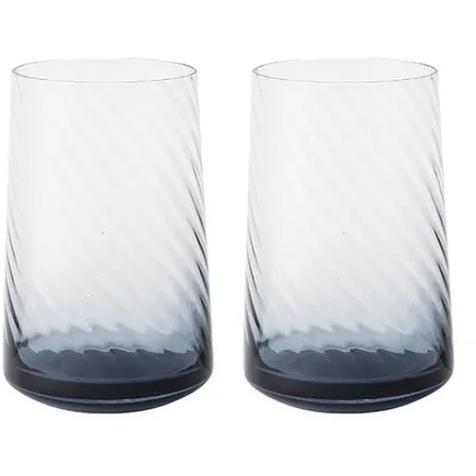Denby Fluted Large Tumbler Set of 2 - Blue - image 1