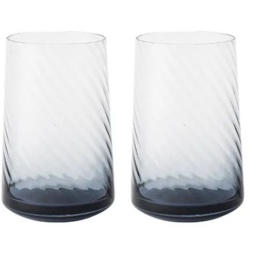Denby Fluted Large Tumbler Set of 2 - Blue