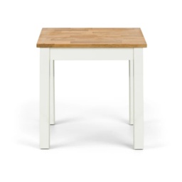 Julian Bowen Coxmoor Square Lamp Table - Ivory and Oak - thumbnail 2