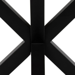 Heaven 120cm Round Dining Table - Oak Veneer With Matt Black Base - thumbnail 4